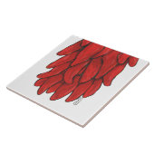 Southwest Red Chili Chili Ristra Mural Bottom Tile Tegeltje (Zijkant)