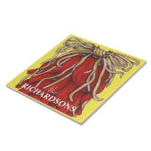 Southwest Red Chili Eigen naam Kamer # Geel Tegeltje (Zijkant)