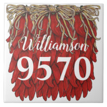 Southwest Red Chili Pepper Custom Name Address #s