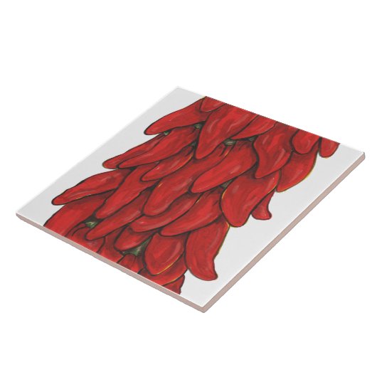 Southwest Red Chili Pepper Ristra Middle Tile No.  Tegeltje (Zijkant)