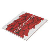 Southwest Red Chili Pepper Ristra Welkom Midden Tegeltje (Zijkant)