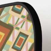 Southwest Retro Pop Art Diamonds gevild Pickleball Paddle (Links Detail)