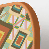 Southwest Retro Pop Art Diamonds gevild Pickleball Paddle (Links Detail)