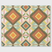 Southwest Retro Pop Art Diamonds Patroon Cadeaupapier (Vlak)