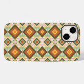 Southwest Retro Pop Art Diamonds Patroon Case-Mate iPhone Case (Achterkant (horizontaal))