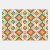 Southwest Retro Pop Art Diamonds Patroon Inpakpapier Vel (Voorkant)