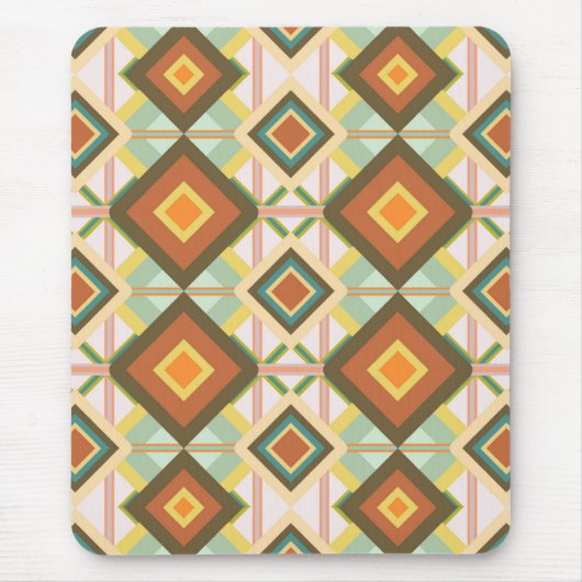 Southwest Retro Pop Art Diamonds Patroon Muismat (Voorkant)