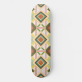 Southwest Retro Pop Art Diamonds Patroon Persoonlijk Skateboard (Voorkant)