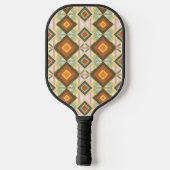 Southwest Retro Pop Art Diamonds Patroon Pickleball Paddle (Achterkant)