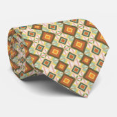 Southwest Retro Pop Art Diamonds Patroon Stropdas (Opgerold)