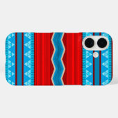 Southwest River Canyon Geometric Red Turquoise Case-Mate iPhone Case (Achterkant (horizontaal))