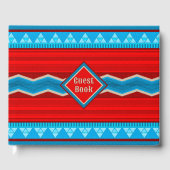 Southwest River Canyon Geometric Red Turquoise Gastenboek (Voorkant)