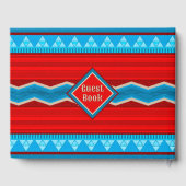 Southwest River Canyon Geometric Red Turquoise Gastenboek (Achterkant)