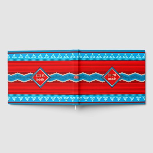 Southwest River Canyon Geometric Red Turquoise Gastenboek (Volledig)