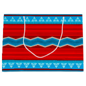 Southwest River Canyon Geometric Red Turquoise Groot Cadeauzakje (Voorkant)