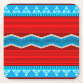 Southwest River Canyon Geometric Red Turquoise  Kartonnen Onderzetters (Voorkant)
