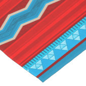 Southwest River Canyon Geometric Red Turquoise Korte Tafelloper (Hoek)