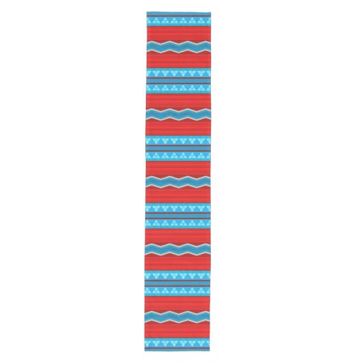 Southwest River Canyon Geometric Red Turquoise Medium Tafelloper (Voorkant)