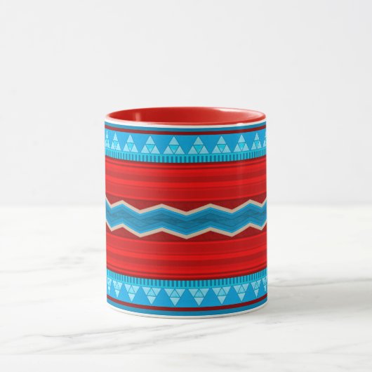 Southwest River Canyon Geometric Red Turquoise Mok (Midden)