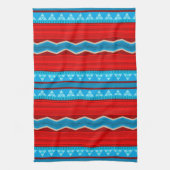 Southwest River Canyon Geometric Red Turquoise Theedoek (Verticaal)