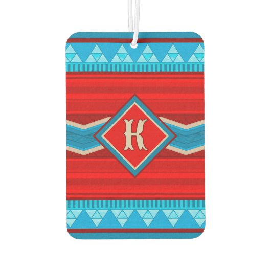 Southwest River Canyon Personalized Red Turquoise Luchtverfrisser (Achterkant)