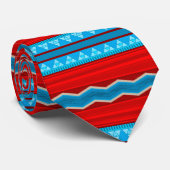 Southwest River Canyon Red and Turquoise Stropdas (Opgerold)