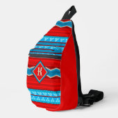 Southwest River Canyon Red Turquoise gepersonalise Sling Bag (Rechterhoek)