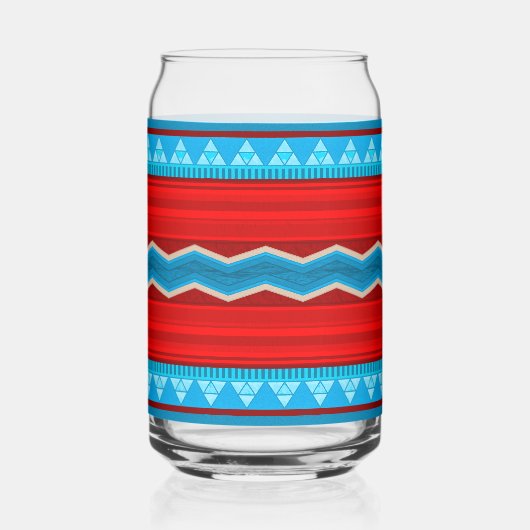 Southwest River Canyon Red Turquoise Monogram Blikvorm Glas (Achterkant)