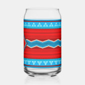 Southwest River Canyon Red Turquoise Monogram Blikvorm Glas (Links)