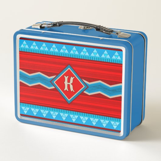 Southwest River Canyon Red Turquoise Monogrammed (Achterkant)