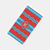 Southwest River Canyon Red Turquoise Monogrammed Servet (Hoek)