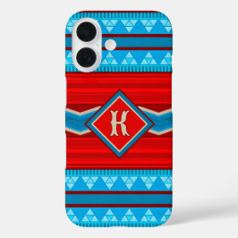 Southwest River Canyon Red Turquoise Personalized iPhone 16 Hoesje