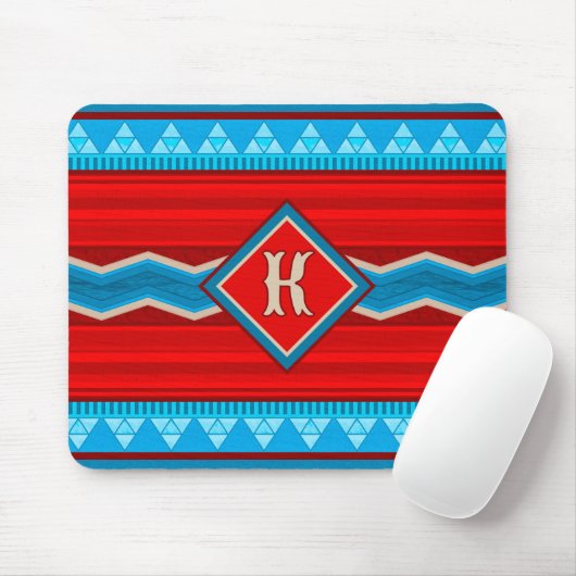 Southwest River Canyon Red Turquoise Personalized Muismat (Met muis)