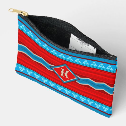 Southwest River Canyon Red Turquoise SM Monogram Etui (Open)