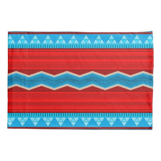 Southwest River Canyon Red Turquoise Standard Kussensloop (Achterkant-Links)