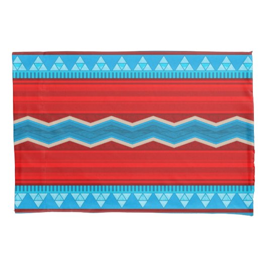 Southwest River Canyon Red Turquoise Standard Kussensloop (Voorkant-Links)