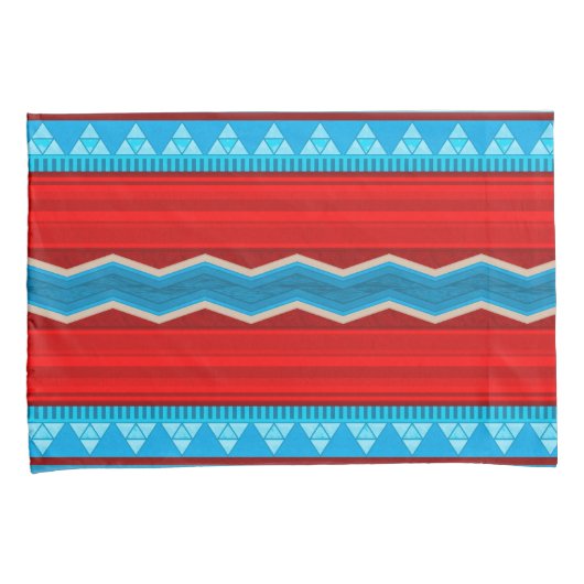 Southwest River Canyon Red Turquoise Standard Kussensloop (Voorkant-Rechts)