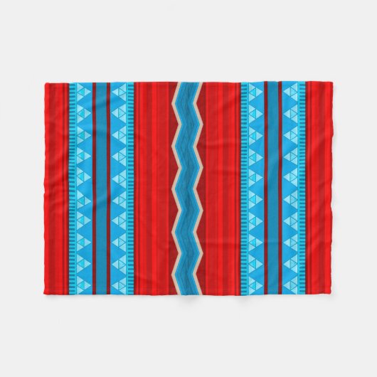 Southwest River Canyon rood en turquoise klein Fleece Deken (Voorkant (Horizontaal))