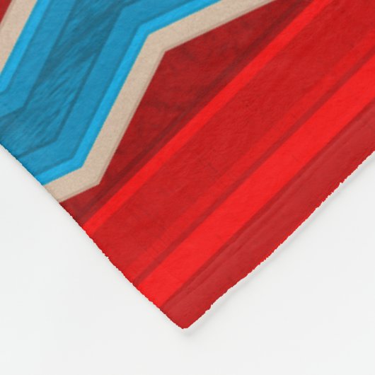 Southwest River Canyon rood en turquoise medium Fleece Deken (Hoek)