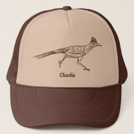 Southwest Roadrunner Bird Drawing Personalized  Trucker Pet