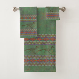 Southwest Roadrunner Sagebrush Green Bad Handdoek