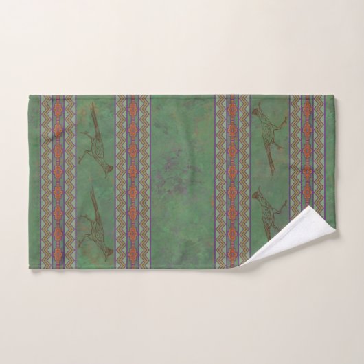 Southwest Roadrunner Sagebrush Green Bad Handdoek (Handdoek)