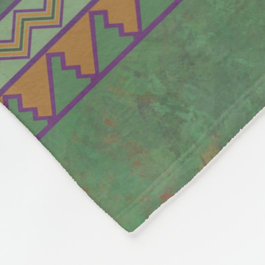 Southwest Roadrunner Sagebrush Green Fleece Deken (Hoek)