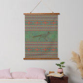 Southwest Roadrunner Sagebrush Green Geometric Hangend Wandkleed (Slaapkamer)