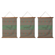 Southwest Roadrunner Sagebrush Green Geometric Set