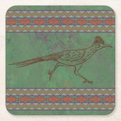 Southwest Roadrunner Sagebrush Green Kartonnen Onderzetters (Voorkant)