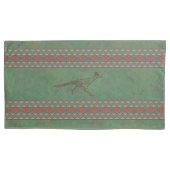Southwest Roadrunner Sagebrush Green Kussensloop (Voorkant-Links)