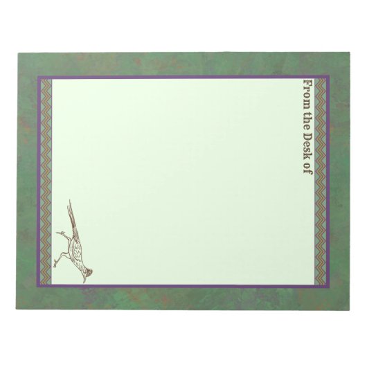 Southwest Roadrunner Sagebrush Green Notitieblok (Voorkant)