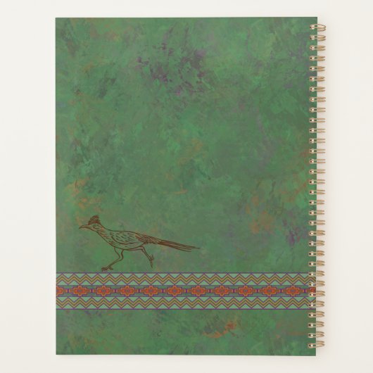 Southwest Roadrunner Sagebrush Green Planner (Achterkant)