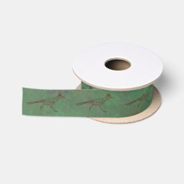 Southwest Roadrunner Sagebrush Green Satijnen Lint